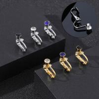 316L Stainless Steel Earring Clip fashion jewelry & for woman & with rhinestone Sold By PC