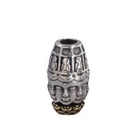 Thailand Sterling Silver Spacer Bead with Brass Antique finish DIY silver color Sold By Lot