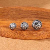 Thailand Sterling Silver Spacer Bead, Rund, DIY & olika storlek för val, silver, Hål:Ca 2.5mm, 10PC/Lot, Säljs av Lot