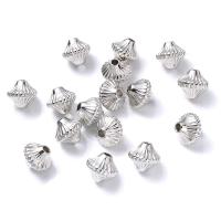 Perles en plastique revêtue de cuivre, plastique revêtu de cuivre, DIY, argent, 6x7mm, Environ 100PC/sac, Vendu par sac