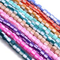 Polymer lerperler, Polymer Clay, Square, du kan DIY, flere farver til valg, 4x4mm, Solgt Per Ca. 38 cm Strand