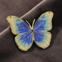 emalje broche, Zinc Alloy, Butterfly, mode smykker & for kvinde, flere farver til valg, nikkel, bly & cadmium fri, 47x37mm, Solgt af PC