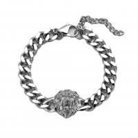 Bracciale gioielli in acciaio inossidabile, 316L acciaio inox, gioielli di moda & unisex, nessuno, 10mm, Lunghezza Appross. 9.84 pollice, Venduto da PC