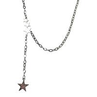 Collana di titanio acciaio, Titantium acciaio, with 5cm extender chain, Stella, gioielli di moda & per la donna, colore originale, Lunghezza 44 cm, Venduto da PC