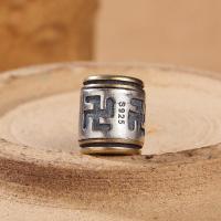 Ταϊλάνδη Sterling Silver Spacer Χάντρα, με Ορείχαλκος, DIY, ασήμι, 11x9.50x6.80mm, Τρύπα:Περίπου 4.5mm, 10PCs/Παρτίδα, Sold Με Παρτίδα