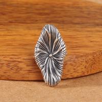 Ταϊλάνδη Sterling Silver Connector, Lotus φύλλα, DIY, ασήμι, 21.10x11.60x3.50mm, Τρύπα:Περίπου 4mm,2mm, 10PCs/Παρτίδα, Sold Με Παρτίδα