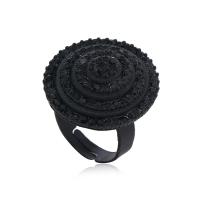 Sinc Alloy Finger Ring, leictreafóiréis, jewelry faisin & unisex, dubh, 24mm, Díolta De réir PC