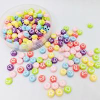 Spray Painted Acrylic Beads Flat Round DIY mixed colors Approx Sold By Bag