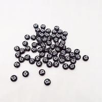 Spray Painted Acrylic Beads Flat Round DIY mixed colors Approx Sold By Bag