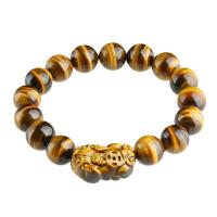 Naturliga Tigeröga Armband, Tiger Eye, Fabulous Wild Beast, handgjord, Unisex & olika storlek för val, 14*22mm, Såld Per Ca 7.6 inch Strand