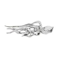 Haar Claw Clips, Zinc Alloy, Brand, silver plated, mode sieraden & voor vrouw, zilver, nikkel, lood en cadmium vrij, 140x40mm, Verkocht door PC