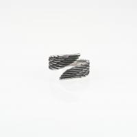 Titantium Steel Finger Ring, Titanium Steel, Angel Wing, egynemű & különböző méretű a választás, 12.40mm, Méret:6-12, Által értékesített PC