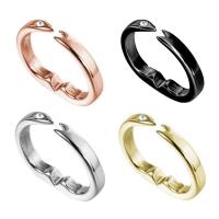 Zinklegierung Fingerring , plattiert, Einstellbar & für Frau, keine, 23mm, 10PCs/Menge, verkauft von Menge