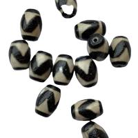 Naturlige tibetanske Agate Dzi Beads, Tibetansk agat, Naturligt & du kan DIY, to forskellige farvede, 10x14mm, Solgt af PC