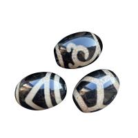 Naturlige tibetanske Agate Dzi Beads, Tibetansk agat, Naturligt & du kan DIY, to forskellige farvede, 20x28mm, Solgt af PC