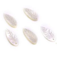 Shell Halsband, Sea Shell, Leaf, Sned, Unisex, vit, 11x26mm, Säljs av PC