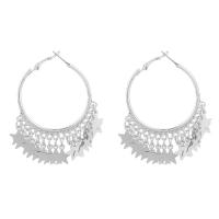 Zinc Alloy Drop Earrings Star plated fashion jewelry & for woman nickel lead & cadmium free Sold By Pair