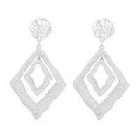 Zinc Alloy Drop Earrings Rhombus plated fashion jewelry & for woman nickel lead & cadmium free Sold By Pair