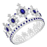 Bridal Tiaras Zinc Alloy Crown plated for woman & with rhinestone Sold By PC