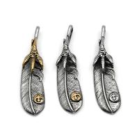 Titanium Steel Pendants Feather plated DIY Sold By PC