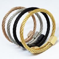 304 rustfrit stål Cuff Bangle, Justerbar & Unisex, flere farver til valg, 60mm, Solgt af PC