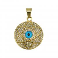 Pendants Eye olc, 316L Cruach dhosmálta, jewelry faisin & unisex & le rhinestone, dathanna níos mó le haghaidh rogha, 33mm, Díolta De réir PC