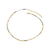 Collier bijoux de pierre gemme, laiton, avec tourmaline, avec 5cm chaînes de rallonge, Placage de couleur d'or, bijoux de mode & pour femme, Longueur Environ 39 cm, Vendu par PC