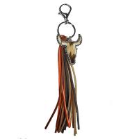 Key Chain, Cink Alloy, s Mikrofibre PU & Bičevati, pozlaćen, modni nakit & za žene, više boja za izbor, 220mm, 2računala/Torba, Prodano By Torba