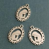 チタンペンダント, チタン鋼, 洗練されました。, DIY, 無色, 13x18mm, 売り手 パソコン