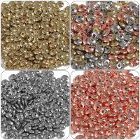 Grânulos de plásticos revestido de cobre, plástico revestido de cobre, Roda plana, banhado, DIY, Mais cores pare escolha, 6mm, Buraco:Aprox 1mm, 100PCs/Bag, vendido por Bag