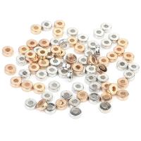 Vario Padengtas Plastikiniai karoliukai, Butas Round, padengtą, Pasidaryk pats, daugiau spalvų pasirinkimas, 6x2.30mm, Skylė:Apytiksliai 2.3mm, 100kompiuteriai/Krepšys, Pardavė Krepšys