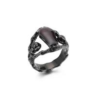 Anillo de dedo de Titantium Acero, Partículas de acero, diverso tamaño para la opción & para hombre & pegamento de gota, más colores para la opción, Vendido por UD