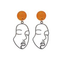 Zinc Alloy Drop Earrings plated fashion jewelry & for woman two different colored Sold By Pair