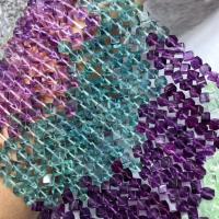 Natural Fluorite Beads Colorful Fluorite Square polished DIY mixed colors Sold Per Approx 38-40 cm Strand