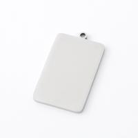 Fascino di Tag in acciaio inossidabile, 304 acciaio inox, Rettangolo, DIY, colore originale, 20x33mm, Venduto da PC