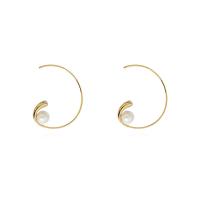 Freshwater Pearl Earrings Brass with Freshwater Pearl plated fashion jewelry & for woman nickel lead & cadmium free Sold By Pair