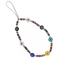 Cell Phone Lanyard, Polymer Clay, med Glasperler, Evil Eye, Boheme stil & Unisex, Længde Ca. 28 cm, Solgt af PC