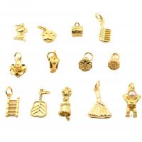 Brass Jewelry Pendants gold color plated DIY Sold By PC