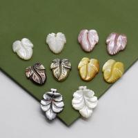 Naturliga sötvattensSnäckskalsPärlor, White Shell, med Svart Shell & Pink Shell & Gulvingad, Leaf, handgjord, olika stilar för val, fler färger för val, 20PC/Lot, Säljs av Lot