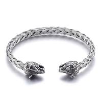 Titanium Steel Bracelet & Bangle Vacuum Plating Unisex & open 65mm Sold By PC