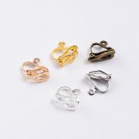 Clip in acciaio inox sulla constatazione orecchino, ottone, placcato, DIY, nessuno, 12mm, 20PC/lotto, Venduto da lotto