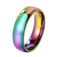 Bague acier titane, bijoux de mode & unisexe & normes différentes pour le choix, multicolore, 6mm, Vendu par PC