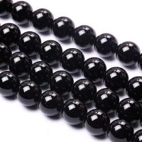 Natural Black Agaat kralen, Zwarte Agaat, Ronde, natuurlijk, verschillende grootte voor keus, Grade AAAAAA, Gat:Ca 1mm, Per verkocht Ca 15 inch Strand