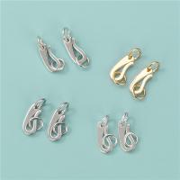 925 Sterling Zilver Clasp, plated, DIY, meer kleuren voor de keuze, 10.80x5mm, Gat:Ca 3.2mm, 5pC's/Lot, Verkocht door Lot