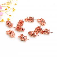 Ottone Peg Bail, dissolvenza e mai di alta qualità placcato, DIY & formato differente per scelta & Micro spianare cubic zirconia, nessuno, 7x17mm, 10PC/lotto, Venduto da lotto