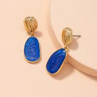 Zinc Alloy Drop Earrings gold color plated fashion jewelry & for woman & enamel nickel lead & cadmium free Sold By Pair