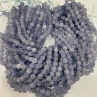 Gemstone Jewelry Beads Aquamarine Round DIY & faceted sea blue Sold Per Approx 38 cm Strand