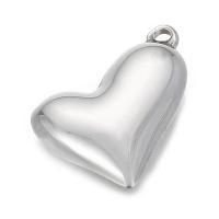 Acier inoxydable Coeur Pendentifs, Acier inoxydable 304, unisexe, couleur originale, 20x10mm, Vendu par PC