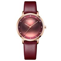 Reloj de Pulsera de Mujeres, aleación de zinc, con Cuero & Vidrio & acero inoxidable 304, Resistente al agua de la vida & Joyería & para mujer, más colores para la opción, libre de níquel, plomo & cadmio, longitud aproximado 8.5 Inch, Vendido por UD