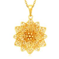 Zinc Alloy Flower Pendants gold color plated DIY & for woman golden nickel lead & cadmium free Sold By PC